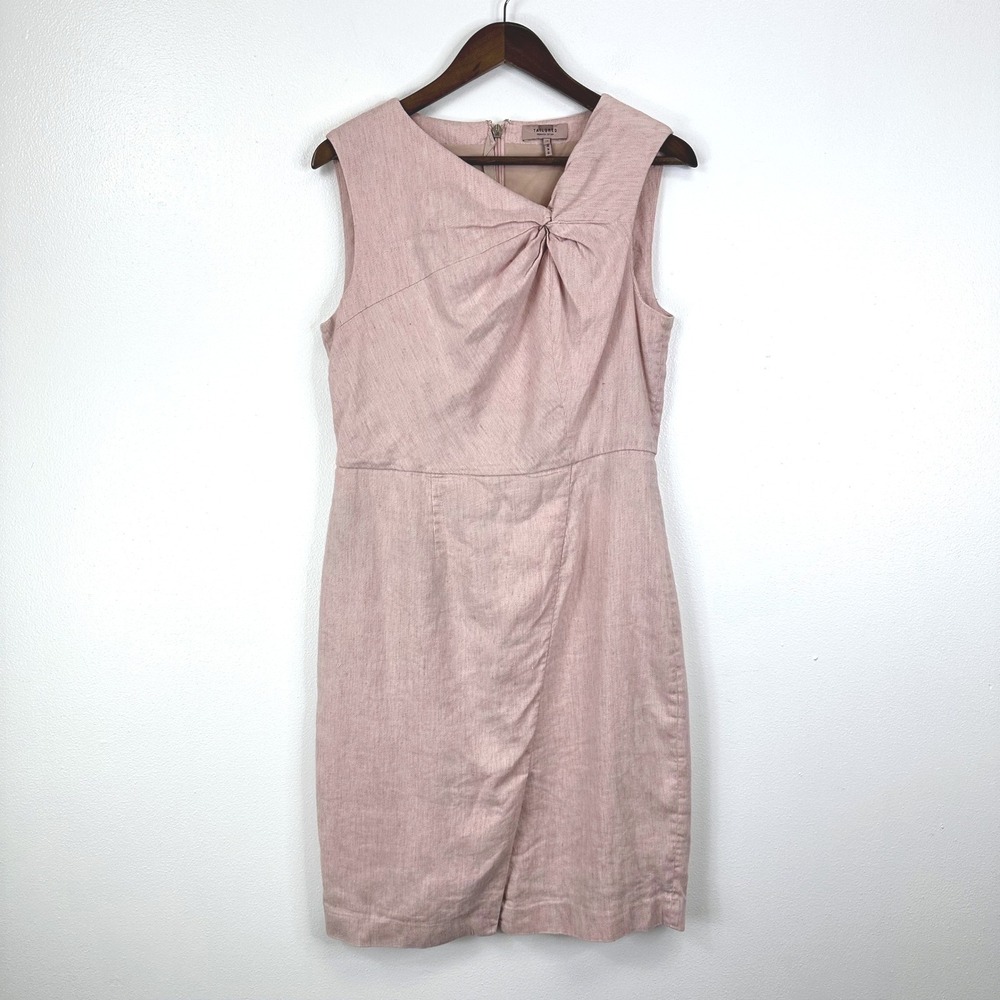 Tailored by Rebecca Taylor Twist Front Sheath Dress Pink Size 12